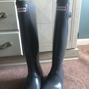 Gray Hunter Rain boots